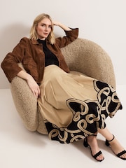 Phase Eight Natural Sophia Print Skirt - Image 3 of 7
