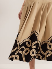 Phase Eight Natural Sophia Print Skirt - Image 4 of 7