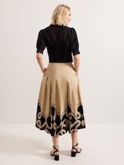 Phase Eight Natural Sophia Print Skirt - Image 6 of 7