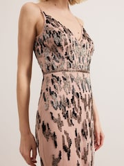 Phase Eight Brown Vienna Beaded Dress - Image 6 of 7