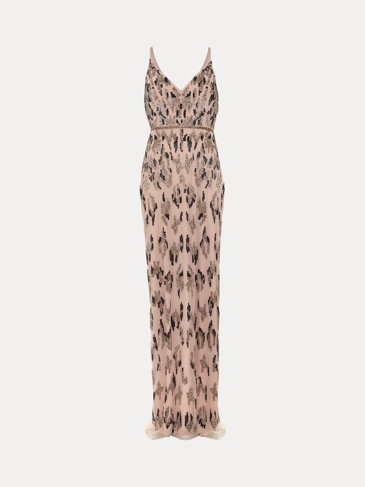 Phase Eight Brown Vienna Beaded Dress - Image 7 of 7