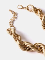 Mint Velvet Gold Tone Twist Necklace - Image 2 of 3