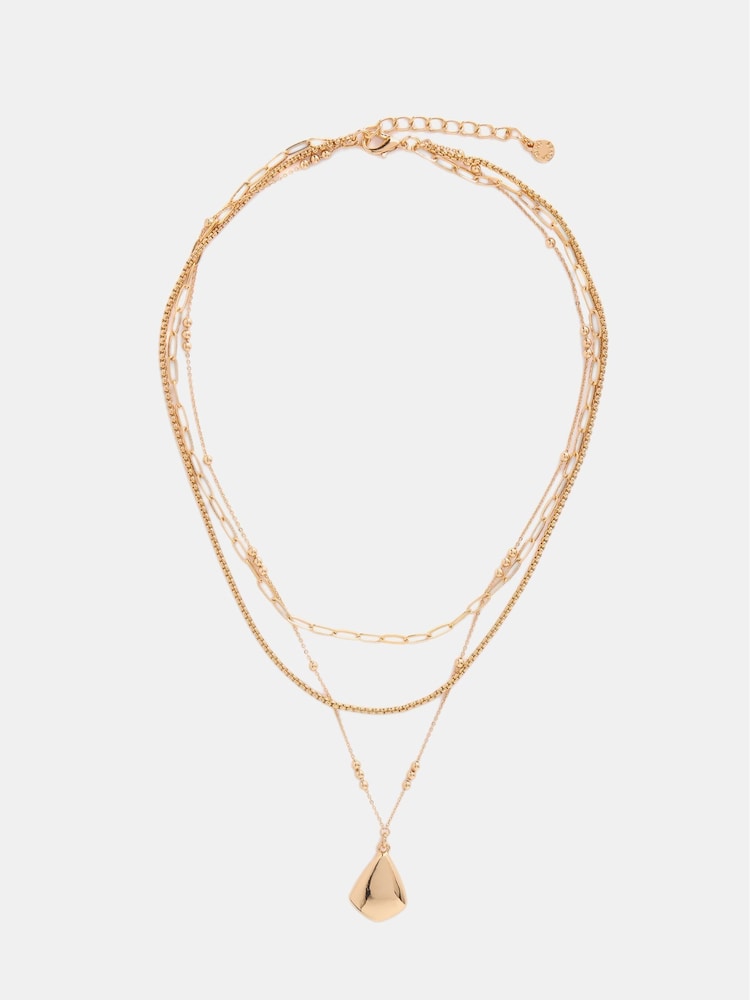 Mint Velvet Gold Tone Layered Necklace - Image 1 of 3