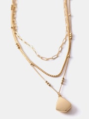 Mint Velvet Gold Tone Layered Necklace - Image 4 of 5