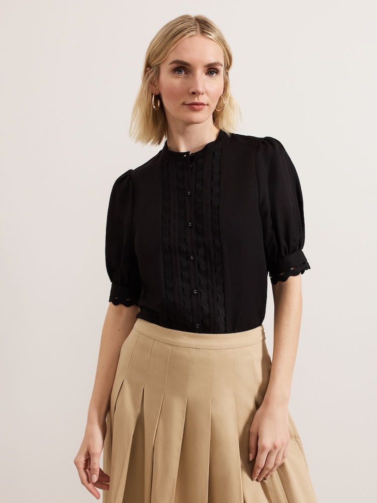 Phase Eight Black Ottilie Blouse - Image 1 of 7