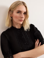 Phase Eight Black Ottilie Blouse - Image 4 of 7