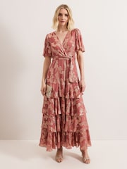 Phase Eight Pink Elanie Shimmer Dress - Image 1 of 7