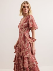 Phase Eight Pink Elanie Shimmer Dress - Image 6 of 7