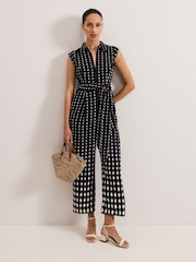 Phase Eight Black Delina Geo Jumpsuit - Image 1 of 7