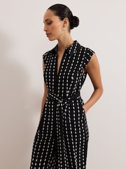 Phase Eight Black Delina Geo Jumpsuit - Image 6 of 7