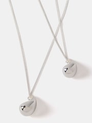 Mint Velvet Silver Tone Layered Teardrop Necklace - Image 3 of 3