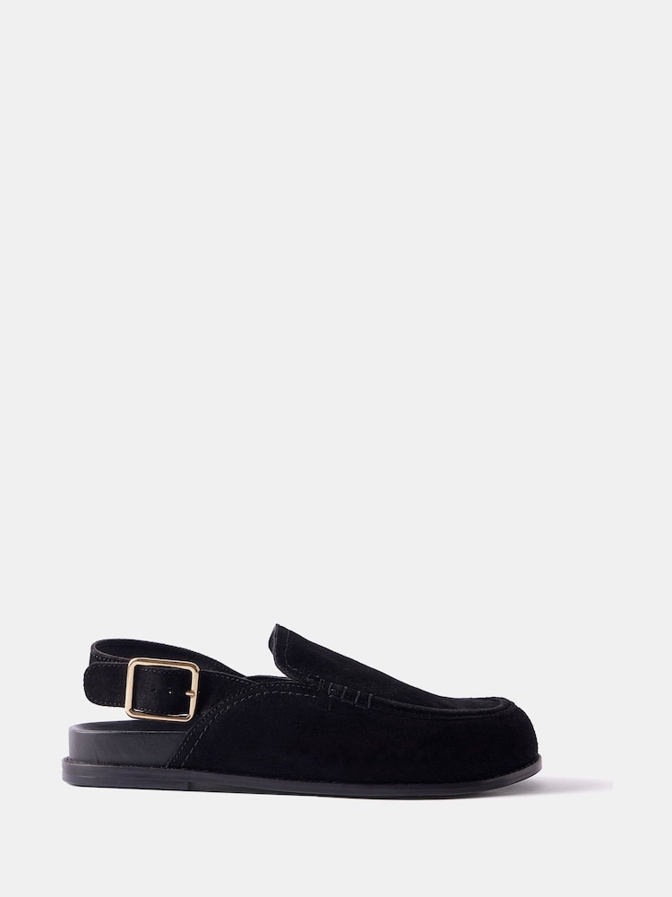 Mint Velvet Black Sling Back Clogs - Image 1 of 4