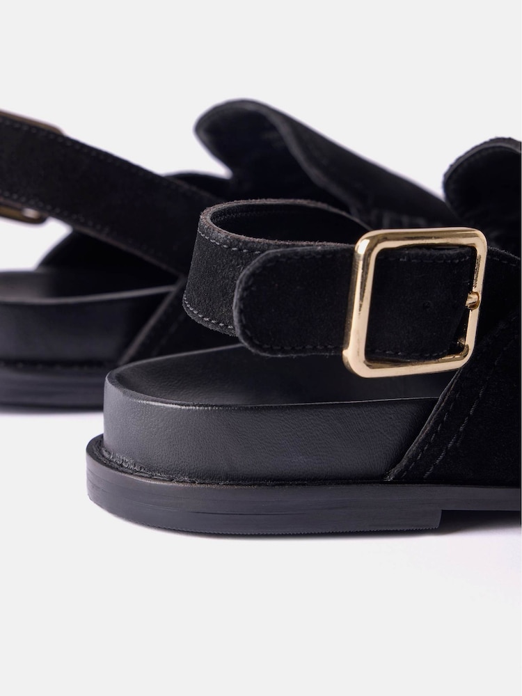 Mint Velvet Black Sling Back Clogs - Image 4 of 4