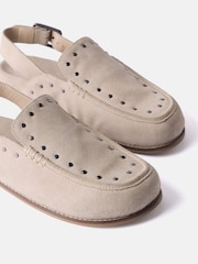 Mint Velvet Cream Sling Back Studded Clogs - Image 4 of 4