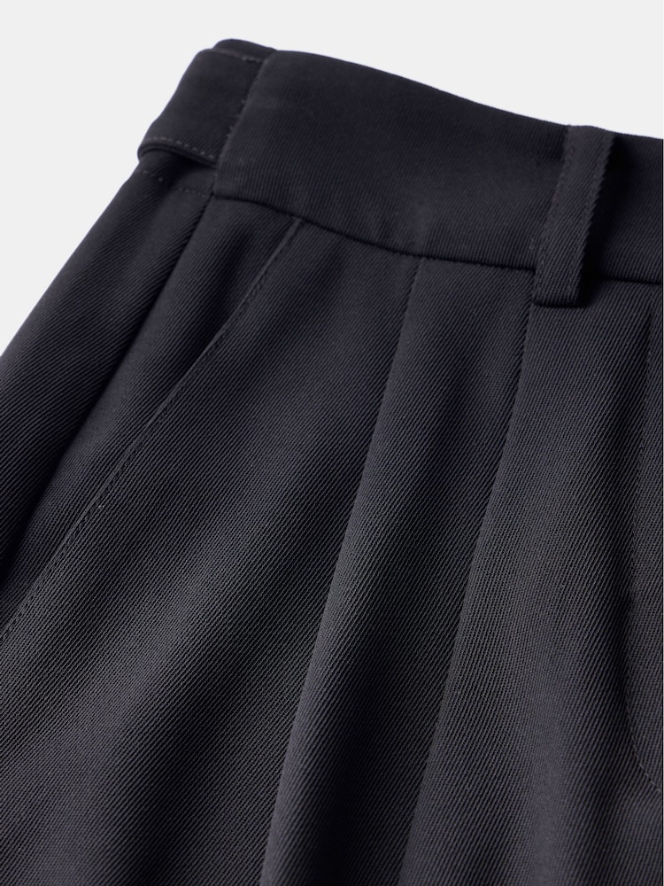 Mint Velvet Black Pleated Cropped Trousers - Image 8 of 8