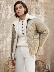 Mint Velvet Green Padded Boxy Jacket - Image 2 of 8