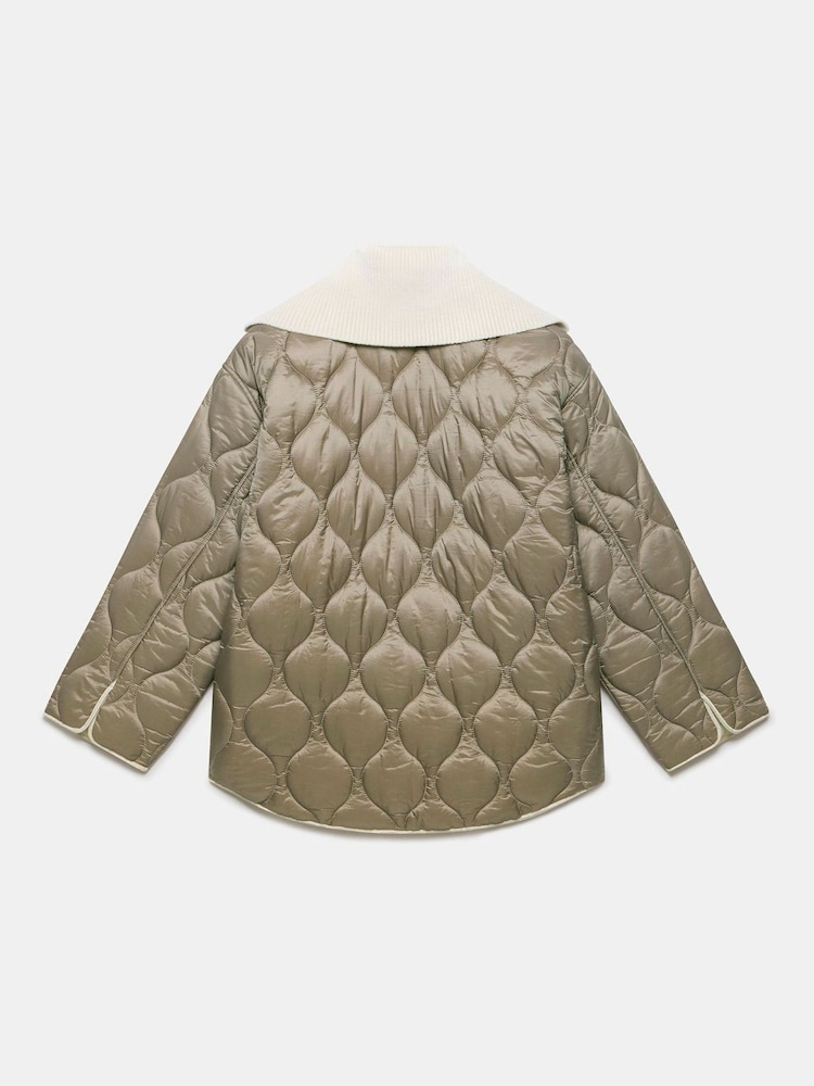 Mint Velvet Green Padded Boxy Jacket - Image 8 of 8