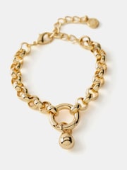 Mint Velvet Gold Tone Twisted Link Bracelet - Image 1 of 3