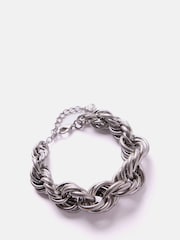 Mint Velvet Silver Tone Twist Bracelet - Image 1 of 3