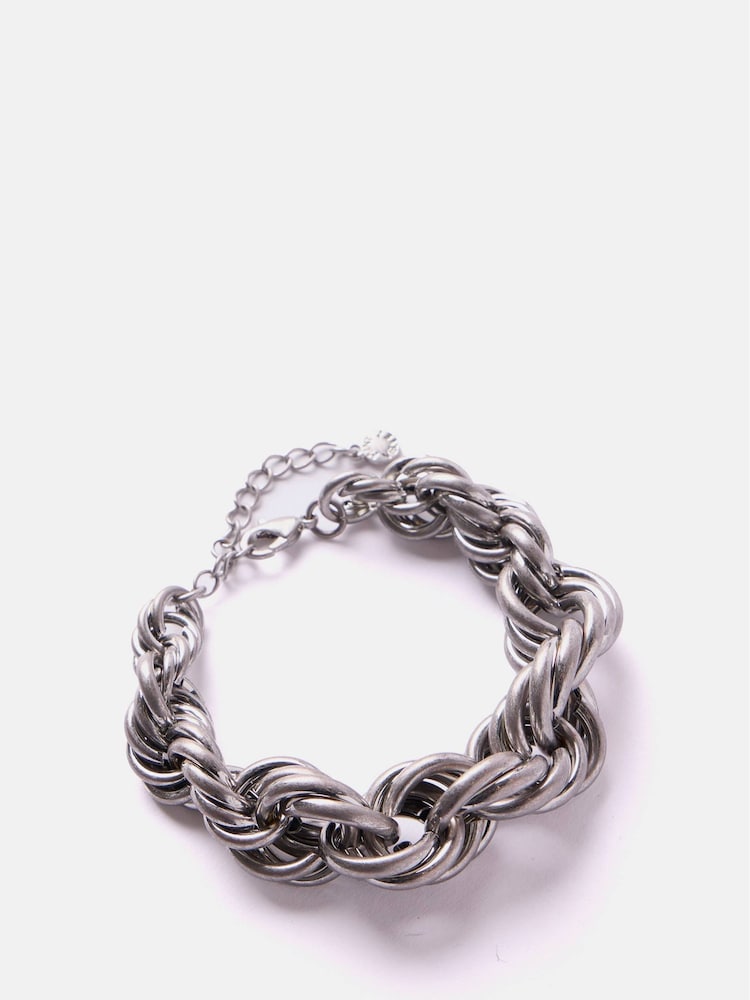 Mint Velvet Silver Tone Twist Bracelet - Image 1 of 3