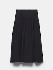 Mint Velvet Black Drop Waist Midi Skirt - Image 7 of 8