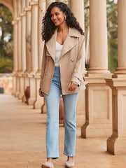 Sosandar Natural Trench Coat With Pockets - Image 2 of 5