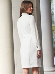 Sosandar White Utility Shirt Dress - Image 4 of 5