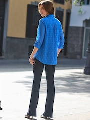 Sosandar Blue Utility Zip Front Tunic Top - Image 3 of 4
