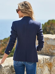 Sosandar Blue Fitted Blazer - Image 4 of 4