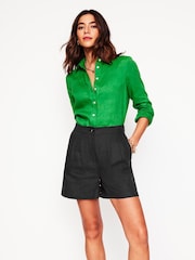 Boden Black Dulwich 100% Linen Shorts - Image 1 of 5