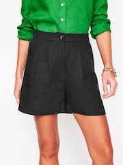 Boden Black Dulwich 100% Linen Shorts - Image 4 of 5