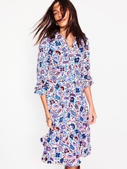 Boden Cream Jemima Tiered Jersey Dress - Image 1 of 5