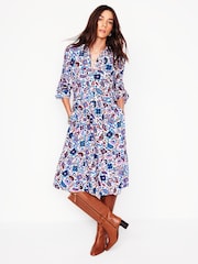 Boden Cream Jemima Tiered Jersey Dress - Image 4 of 5