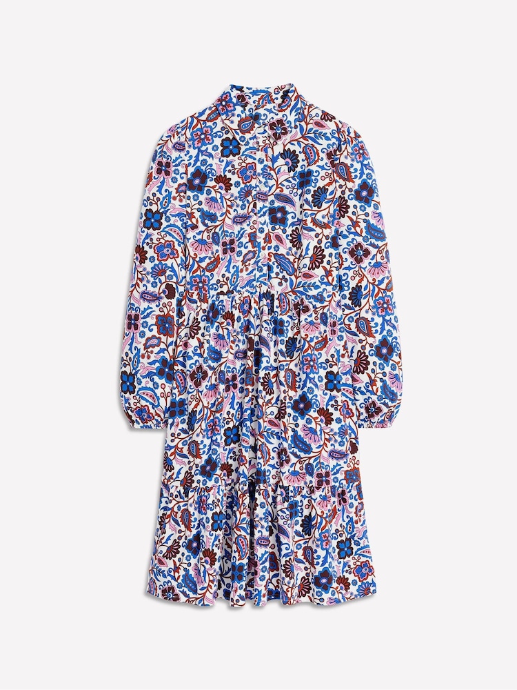 Boden Cream Jemima Tiered Jersey Dress - Image 5 of 5