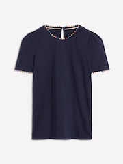 Boden Blue Ali 100% Cotton Jersey T-Shirt - Image 5 of 5