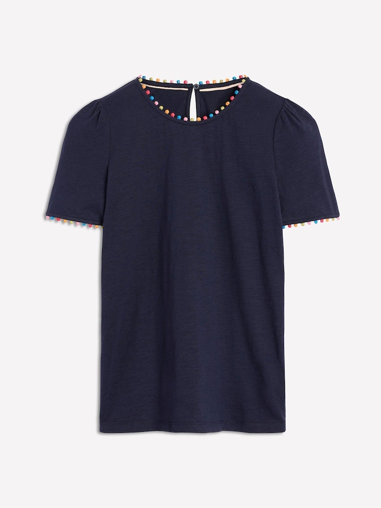 Boden Blue Ali 100% Cotton Jersey T-Shirt - Image 5 of 5
