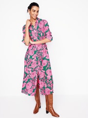 Boden Green Kate Midi Shirt Dress - Image 2 of 5