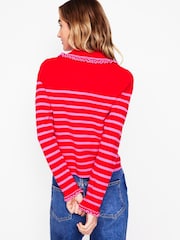 Boden Red Jessie Frill Collared Cardigan - Image 3 of 7