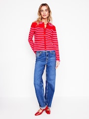 Boden Red Jessie Frill Collared Cardigan - Image 5 of 7