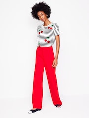 Boden Cream Relaxed Novelty T-Shirt - Image 4 of 5