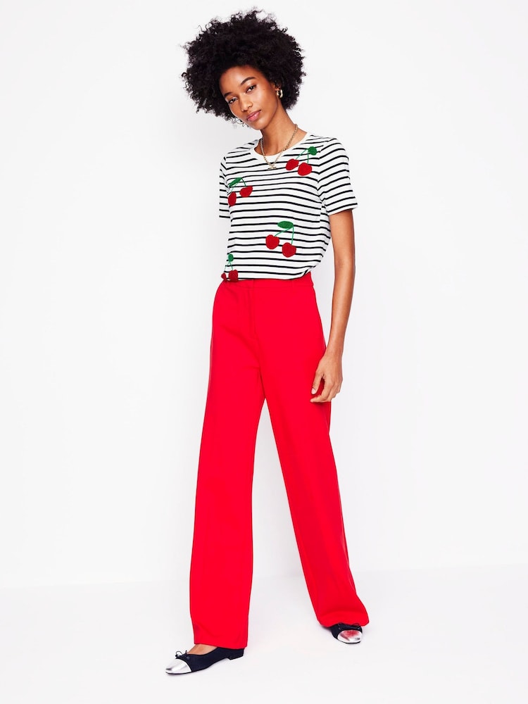 Boden Cream Relaxed Novelty T-Shirt - Image 4 of 5