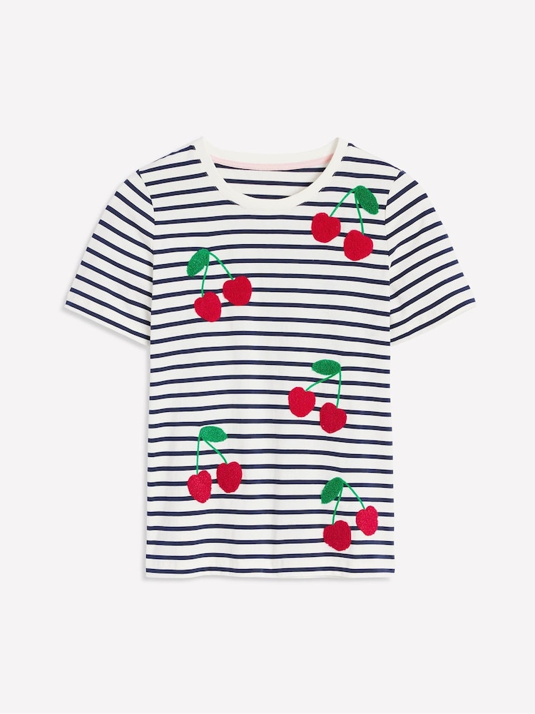 Boden Cream Relaxed Novelty T-Shirt - Image 5 of 5