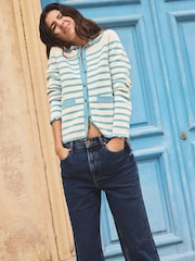 Boden Blue Jessie Frill Collared Cardigan - Image 2 of 7