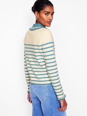 Boden Blue Jessie Frill Collared Cardigan - Image 4 of 7