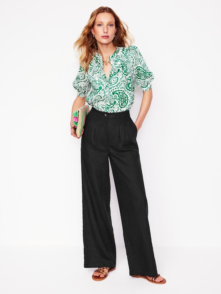 Boden Black Dulwich 100% Cotton Trousers - Image 1 of 7