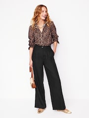 Boden Black Dulwich 100% Cotton Trousers - Image 6 of 7