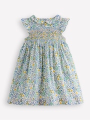 Boden Cream Adeline Smocked 100% Cotton Dress - Image 1 of 4