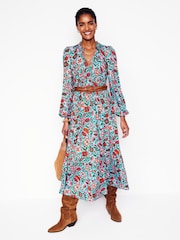 Boden Blue Rosamund Jersey Midi Tea Dress - Image 1 of 6