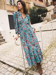 Boden Blue Rosamund Jersey Midi Tea Dress - Image 2 of 6