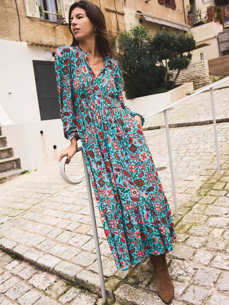 Boden Blue Rosamund Jersey Midi Tea Dress - Image 2 of 6
